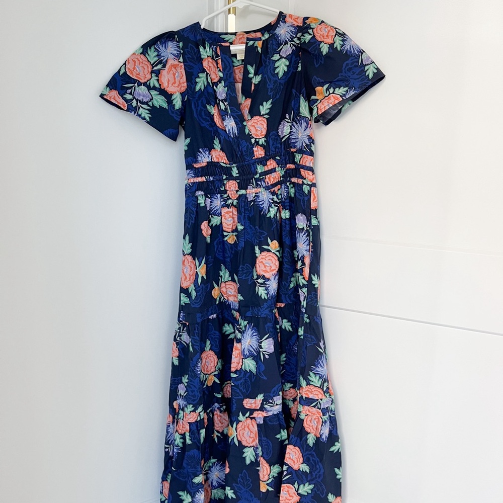 Anthropologie Somerset Maxi Dress in Navy/Floral. Size XS.